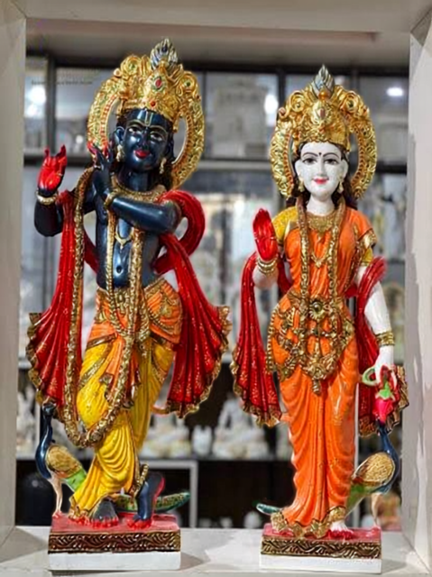 DIVINE RADHA KRISHNA MURTI Grace • Devotion • Traditional Craftsmanship ✨ Handcrafted • Elegant • Timeless 🙏 A Symbol of Love & Devotion